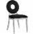 Meridian Furniture Carousel Black Velvet Dining Chair (Set of 2) Perspective: bottom