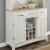 Homestyles Buffet of Buffets Wood Buffet with Hutch in Off White Perspective: bottom
