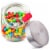 58 Ounce Glass Penny Jar with Magnetic Stainless Steel Lid and Scoop for Food Storage Perspective: bottom
