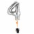 SILVER NUMBER 4 Helium Filled Balloon - 34 inches BIG Perspective: bottom
