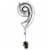 SILVER NUMBER 9 Helium Filled Balloon - 34 inches BIG Perspective: bottom