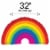 Rainbow Fun Oversized Helium Filled Balloon Perspective: bottom