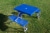 Picnic Table Portable Folding Table with Seats, Royal Blue Perspective: bottom