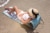 Beachcomber Portable Beach Chair & Tote, Sky Blue with Multi Stripe Pattern Perspective: bottom
