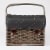 Kabrio Wine & Cheese Picnic Basket, Gray with Gold Accents Perspective: bottom