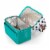 Urban Lunch Bag, Teal with Polka Dot Pattern Perspective: bottom
