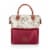 Urban Lunch Bag, Burgundy with Floral Pattern Perspective: bottom
