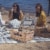 Classic Picnic Basket, Beige Canvas Perspective: bottom