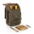 2 Bottle Insulated Wine & Cheese Cooler with Cheese Board, Knife & Corkscrew, Khaki Green Perspective: bottom