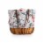 Coronado Canvas and Willow Basket Tote, Floral Pattern Perspective: bottom
