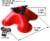 Northlight Red Christmas Tree Stand with Clamping System - For Live Trees up to 10' Perspective: bottom