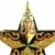 Northlight 8.5 Lighted Gold and White Star Cut-Out Design Christmas Tree Topper - Clear Perspective: bottom