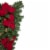 Northlight 30'' Red Poinsettia and Gold Pine Cone Artificial Christmas Teardrop Swag, Unlit Perspective: bottom