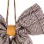 Northlight 7.5 Brown and Cream Houndstooth Plaid Christmas Bow Decoration Perspective: bottom