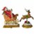 Northlight Set of 2 Gold Santa and Reindeer Glittered Christmas Stocking Holders 9.5” Perspective: bottom