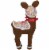 Northlight 13.75 Gingerbread Kisses Baby Reindeer with Red Nose Christmas Figure Perspective: bottom