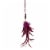 Northlight 9  Plum Red Feather and Gemstone Pendant Christmas Ornament Perspective: bottom
