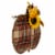 NorthLight 34315248 16 in. Plaid Fall Harvest Pumpkin Wall Decor, Red & Black Perspective: bottom