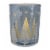 Northlight 5 Shiny Blue and Silver Winter Forest and Snowflake Flameless Candle Holder Perspective: bottom