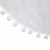 Northlight 36 White Christmas Tree Skirt With a Pom Pom Border and Tie Backs Perspective: bottom