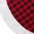 Northlight 48 Red and Black Buffalo Plaid Christmas Tree Skirt with Faux Fur Trim Perspective: bottom