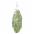 Northlight 3.75 Green Glittered Poinsettia Flower Glass Christmas Ornament Perspective: bottom