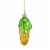 Northlight 4 Yellow and Green Corn on the Cob Glass Christmas Ornament Perspective: bottom