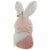 Northlight 14  Pink and White Easter and Spring Gnome Head with Bunny Ears Perspective: bottom