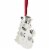 Northlight 3.5 White Silver-Plated Snowman Merry Christmas Ornament with European Crystals Perspective: bottom