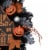 Northlight Orange and Black Haunted House Halloween Wreath, 24-Inch, Unlit Perspective: bottom