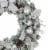 Northlight Glitter and Frosted Foliage Artificial Christmas Wreath with Bow, 30-Inch, Unlit Perspective: bottom