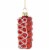 Northlight 3 Red Ribbon Candy Glass Christmas Ornament Perspective: bottom