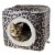Petmaker 80-PET6020 Cat Pet Bed Cave Indoor Enclosed Covered Cavern & House - Gray & Black An Perspective: bottom