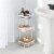 mDesign Vertical Standing Bathroom Shelving Unit Tower with 3 Baskets, White Perspective: bottom