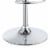 Benzara Classy Backless Adjustable Height Barstool - White Perspective: bottom