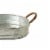 Benzara I457-AMC0011 4.5 x 11.8 x 26.8 in. Galvanized Metal Tray with Ear Handles - Gray Perspective: bottom