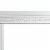 Mirror Accented Wood And Glass Vanity Desk With Faux Crystal Inlay, Silver Perspective: bottom