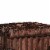 Tufted Fabric Upholstered Wooden Vanity Stool With Scrolled Legs, Cherry Oak Brown Perspective: bottom