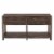 Wooden Two Drawer Console Table with Bottom Shelf, Brown Perspective: bottom