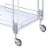 Benjara 28  Rectangular Transitional Metal and Wood Serving Cart in Silver Perspective: bottom