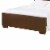 3 Open Bookcase Eastern King Size Bed with Soft Light, Brown Perspective: bottom