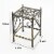 Benjara BM216728 Lattice Cut Out Square Top Plant Stand with Tubular Legs, Black - Small Perspective: bottom