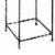 Benjara BM216730 Lattice Cut Square Top Plant Stand with Tubular Legs, Black - Large Perspective: bottom