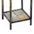 Benjara BM216734 2 Tier Square Stone Top Plant Stand with Metal Frame, Black & Gray - Large Perspective: bottom