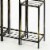 Benjara BM216735 2 Tier Square Slatted Top Plant Stand, Black & Gold - Set of 3 Perspective: bottom