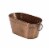 Metal Wine Cooler with Ring Handle and Studded Nail Accents, Bronze- Saltoro Sherpi Perspective: bottom