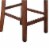 Bulged Wooden Backrest Counter Chair with Leatherette Seat, Brown and Black Perspective: bottom
