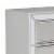 2 Drawer Wooden Nightstand with Mirror Trim and Ring Pulls, Silver Perspective: bottom