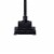 Metal Desk Lamp with Block Base and Glass Shade, Black- Saltoro Sherpi Perspective: bottom