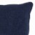Textured Fabric Throw Pillow with Piped Edges, Navy Blue and Beige Perspective: bottom